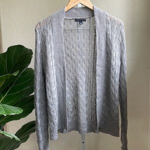 Banana Republic wool blend metallic fuzzy cardigan